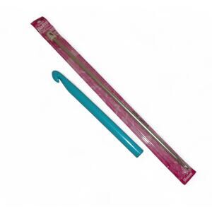 Susan Bates Silvalume Afghan Crochet Hook K10.5 14" Long + Bulky Crochet Hook